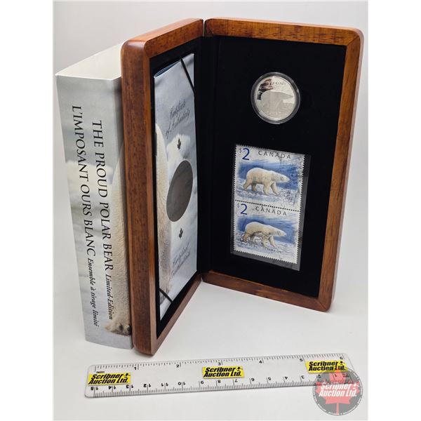 RCM Canada 2004 $2 Limited-Edition Stamp & Fine Silver Coin Set : The Proud Polar Bear (#13034 of 25