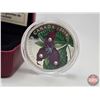 Image 2 : RCM Canada 2014 : $20 Fine Silver Coin : Red Trillium with Crystal Dew Drops (Swarovski Elements) (C