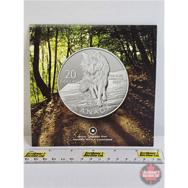 RCM Canada 2013 $20 Fine Silver : Wolf (Fine Silver 99.99%) (GST Exempt)