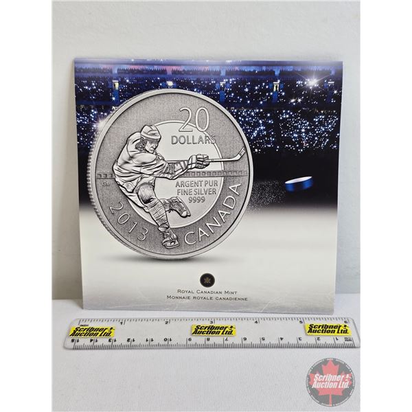 RCM Canada 2013 $20 Fine Silver : Hockey (Fine Silver 99.99%) (GST Exempt)