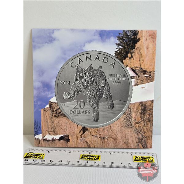 RCM Canada 2014 $20 Fine Silver Coin : Bobcat (Fine Silver 99.99%) (GST Exempt)