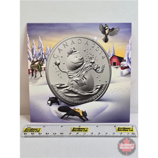 RCM Canada 2014 $20 Fine Silver : Snowman (Fine Silver 99.99%) (GST Exempt)
