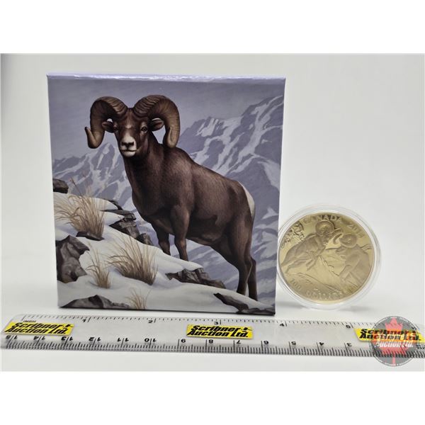 RCM Canada 2014 $100 Fine Silver : Clashing Titans of the Wind-Swept Crag : The Rocky Mountain Bigho