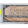 Image 2 : Canada $50 Bill 1954 : Beattie/Rasminsky #BH1951204 (See Pics for Varieties, Conditions, Serial Numb