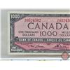 Image 2 : Canada $1000 Bill 1954 : Lawson/Bouey #AK0524502 (See Lot #815 : Close Serial Number) (See Pics for 