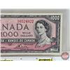 Image 3 : Canada $1000 Bill 1954 : Lawson/Bouey #AK0524922 (See Lot #814 : Close Serial Number) (See Pics for 