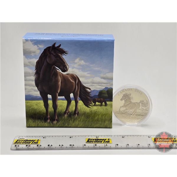 RCM Canada 2015 $100 Fine Silver : The Canadian Horse ~ The Little Iron Horse (Fine Silver 99.99%) (