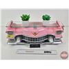 Image 7 : Elvis Pink Cadillac 3-D Front Lighted Wall Decor Shelf w/Faux Plants