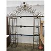 Image 1 : Arch Top Metal Display Rack w/Glass Shelves  (Measures : 96"H x 75"W x 10-1/2"D)