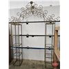 Image 7 : Arch Top Metal Display Rack w/Glass Shelves  (Measures : 96"H x 75"W x 10-1/2"D)