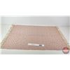 Image 1 : Pink Tassel Rug w/Gold Spot Design (Measures : 30-1/2"W x 48"L)