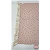 Image 6 : Pink Tassel Rug w/Gold Spot Design (Measures : 30-1/2"W x 48"L)