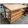 Image 2 : Store Fixture : Industrial Rolling 4 Tier Display Table