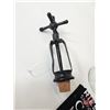Image 2 : Wine Collector Combo : Black Wooden Wine Rack, Glasses (4), Place Mat & Cork Screw (Rack Measures : 