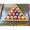 Image 4 : Wooden 3D Pool Sign : Professional Billiard / Pool & Snooker (Measures : 23-3/4"H x 15-3/4"W)