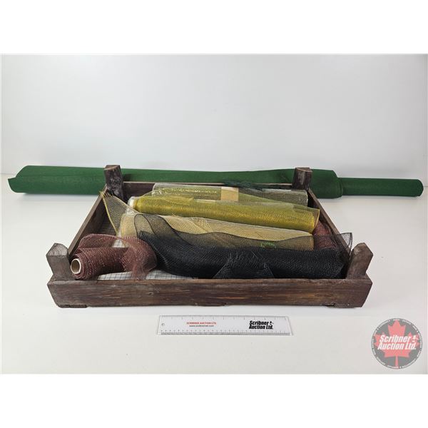 Rustic Wooden Grain Sifter Screen w/Selection of Mesh (Screen Measures : 6-1/2 H x 30 W x 20 D)