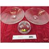 Image 1 : Tag Large Glass Display Bowls (2) & Tag Covered Dessert Dish (Bowls Measure : 16"Dia)
