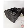 Image 2 : Black Wooden Crates (5)  (Largest Measures : 9-1/4"H x 20"W x 13-3/4"D)