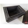Image 3 : Black Wooden Crates (5)  (Largest Measures : 9-1/4"H x 20"W x 13-3/4"D)