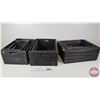 Image 1 : Black Wooden Crates (8)  (Largest Measures : 9-1/4"H x 20"W x 13-3/4"D)