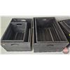 Image 2 : Black Wooden Crates (8)  (Largest Measures : 9-1/4"H x 20"W x 13-3/4"D)
