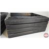 Image 3 : Black Wooden Crates (8)  (Largest Measures : 9-1/4"H x 20"W x 13-3/4"D)