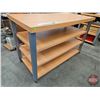 Image 1 : Store Fixture : Industrial Rolling 4 Tier Display Table
