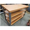 Image 3 : Store Fixture : Industrial Rolling 4 Tier Display Table