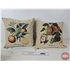 Image 5 : Home Décor Combo : Pillows (2), Metal Sign, Faux Flora & Fruit, Basket (Basket Measures : 8"H x 14-3