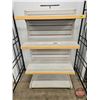 Image 1 : Store Fixture : Rolling 4 Tier Rack  (Measures : 53"H x 30"W x 17"D)