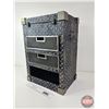 Image 2 : Metal Side Table w/Drawers (2) & Flip Top  (Note : Missing One Drawer) (Measures : 24-1/4"H x 17"W x