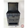 Image 3 : Metal Side Table w/Drawers (2) & Flip Top  (Note : Missing One Drawer) (Measures : 24-1/4"H x 17"W x