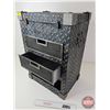 Image 8 : Metal Side Table w/Drawers (2) & Flip Top  (Note : Missing One Drawer) (Measures : 24-1/4"H x 17"W x