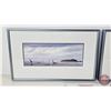 Image 2 : Framed Prints (2): Life is an Island Series by Gordon Henschel : Water Color Orcas  (Measures : 9-3/