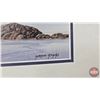 Image 4 : Framed Prints (2): Life is an Island Series by Gordon Henschel : Water Color Orcas  (Measures : 9-3/