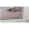 Image 7 : Framed Prints (2): Life is an Island Series by Gordon Henschel : Water Color Orcas  (Measures : 9-3/