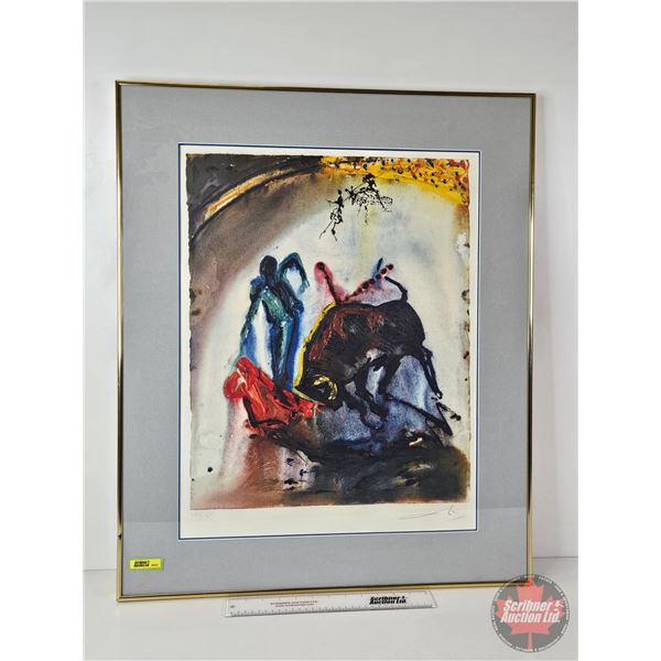 Limited Edition Framed Print : Tauromachie V (Bullfight V) by Salvador Dalí (#144/150) (Measures : 3