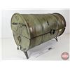 Image 3 : Barrel Style Metal Chest  (Measures : 16-1/4"H x 23-1/2"W x 14"Dia)