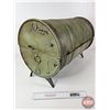 Image 5 : Barrel Style Metal Chest  (Measures : 16-1/4"H x 23-1/2"W x 14"Dia)