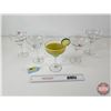 Image 1 : Margarita Glasses (4) w/Faux Filled Glass (Tallest Measures : 7-1/4"H)