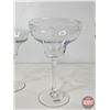 Image 3 : Margarita Glasses (4) w/Faux Filled Glass (Tallest Measures : 7-1/4"H)
