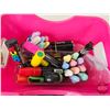 Image 2 : Arts & Crafts Lot : Chalk, Pencil Crayons, Paint Brushes, Wax Crayons, etc. (Bin Measures : 7"H x 13