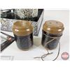 Image 2 : Decor Storage Boxes w/Contents including Ramakins (4), Salt & Pepper Shakers & Mini Vases (Box Measu