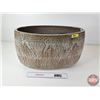 Image 1 : Large Terracotta Glazed Planter (Measures : 13"H x 21"W x 9"D)