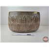 Image 2 : Large Terracotta Glazed Planter (Measures : 13"H x 21"W x 9"D)