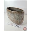 Image 3 : Large Terracotta Glazed Planter (Measures : 13"H x 21"W x 9"D)