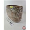 Image 5 : Large Terracotta Glazed Planter (Measures : 13"H x 21"W x 9"D)