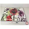 Image 1 : Framed Wall Art : Floral Design (Measures : 23-1/2"H x 15-3/4"D)