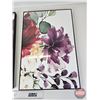 Image 2 : Framed Wall Art : Floral Design (Measures : 23-1/2"H x 15-3/4"D)