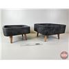 Image 6 : Concrete Stool Design Planters (2) (Largest Measures : 10-1/2"H x 17-1/2"W x 17-1/2"D)